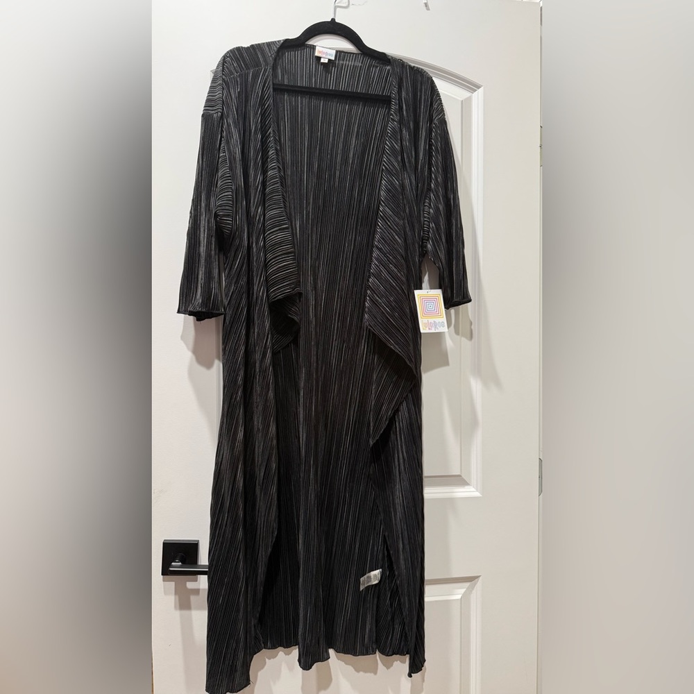 NWT Black Ripped Open Midi Length Cardigan